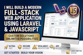 build a custom full stack web application in laravel