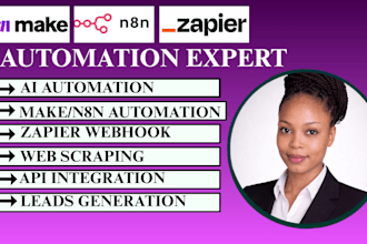 setup, fix make com automation, zapier webhook, n8n api with vapi ai voice agent