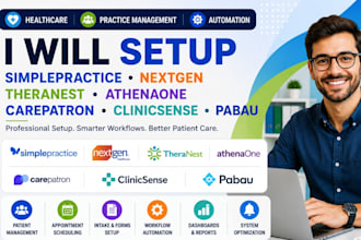 setup simplepractice nextgen theranest athenaone carepatron clinicsense pabau