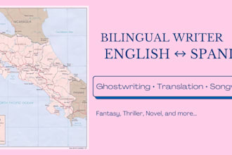 be your bilingual ghostwriter, translator and songwriter
