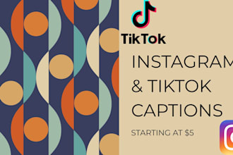 write engaging instagram or tiktok captions