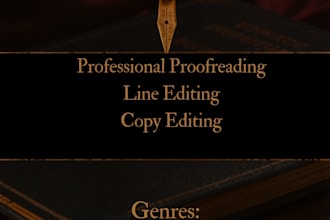 line and copy edit your dark romance, thriller or the like
