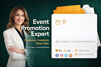 setup and promote event, eventbrite, zoom webinar, festival, concert