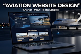 design aviation website for charter, mro, flight schools and aviation businesses