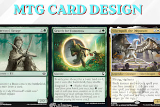 design unique custom mtg trading cards tcg and edh card game art