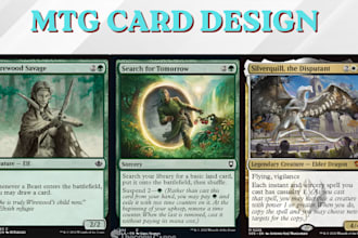design unique custom mtg trading cards tcg and edh card game art