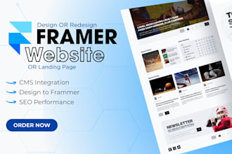 design modern framer website builder sites as a framer developer