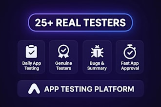 provide google play testers, android tester, app testing