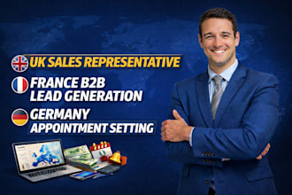 do UK sales representative france b2b lead generation germany appointment