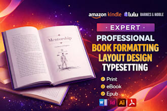 do professional book typesetting and layout design for KDP and ingramspark