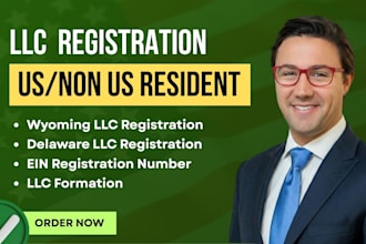 register your wyoming  llc and ein for US and non US resident