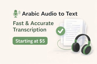 transcribe arabic audio to text quickly and accurately
