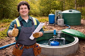 design water storage tank and water supply system plan