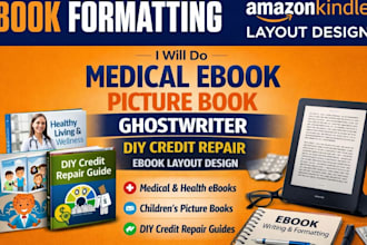 do medical ebook picture book ghostwriter ebook DIY credit repair ebook layout
