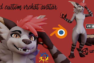 model 3d nsfw avatar, vrchat avatar, furry nsfw avatar, vrc avatar, 3d model, vr