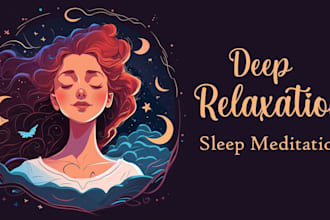 create deep sleep meditation audio for anxiety relief, insomnia and relaxation