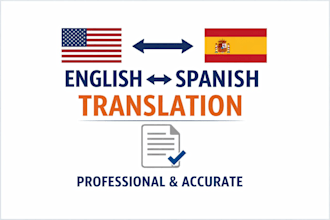 translate english to spanish and spanish to english texts professionally