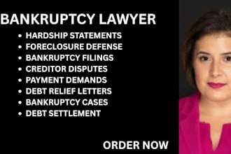 handle bankruptcy cases, debt relief, foreclosure defense, and creditor disputes