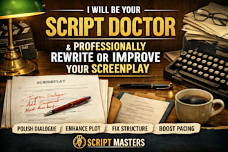 be your script doctor and professionally rewrite or improve your screenplay