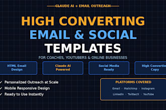build a stunning outreach HTML email funnel for social media and business