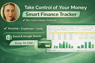 create a smart personal finance tracker in excel or google sheets