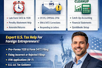 fix late irs filings and 5472  form for foreign owned llc