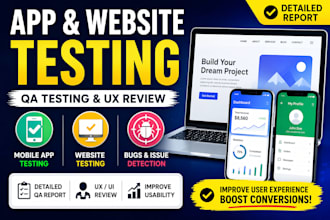 qa review and test ios app, website review, and android app user experience