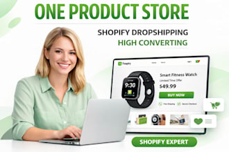 design shopify one product store, high converting dropshipping store