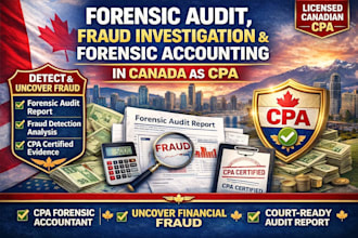 do forensic audit, fraud investigation and forensic accounting in canada as CPA