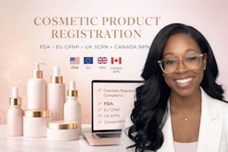 register cosmetic product for fda, eu, cpnp, uk scpn, and canada npn compliance