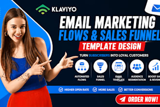 setup klaviyo email marketing flows sales funnel, klaviyo email template design
