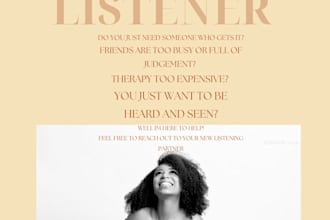 be your safe space to vent, feel heard, and receive real support