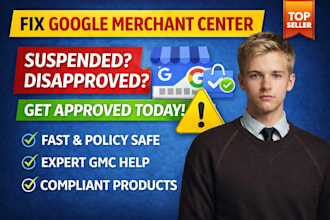 fix google merchant center suspension and set up gmc shopping ads