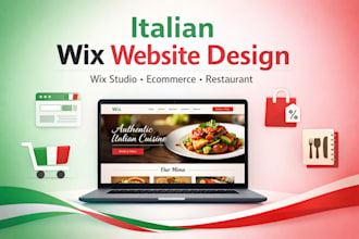 build italian wix website, wix studio, wix ecommerce store, wix restaurant site