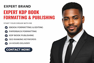 do expert book formatting, kdp publishing, ebook editing, kdp book publishing