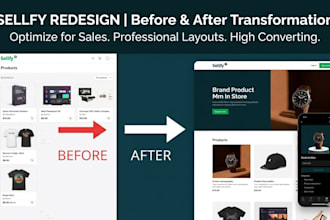 sellfy website design and redesign shopify website development