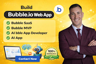 build bubble io web app, bubble saas, bubble mvp, bubble app developer, ai app