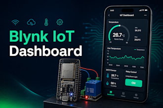 build a blynk iot dashboard for esp32 and esp8266