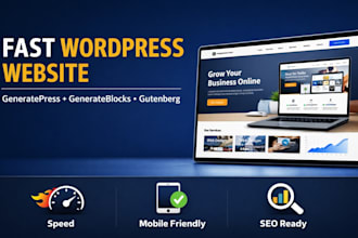 build a fast wordpress website with generatepress and generateblocks