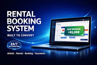 create rental booking website with payment, automation and calendar system
