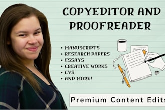 copyedit and proofread your manuscripts