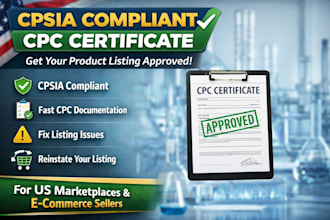 provide cpsia compliant CPC certificate for amazon and US products