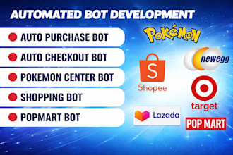 do target bot, pokemon bot, auto checkout bot, auto purchase bot, autobuying bot