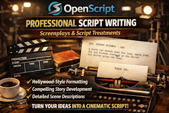 write a professional script treatment or adapt your story into a screenplay