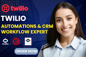 setup twilio account, a2p, flex, chatbox, voice for ai automation, CRM workflow