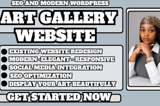 art gallery website, artist portfolio website, art website, gallery website