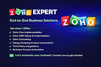 provide zoho CRM customization, integration and automation