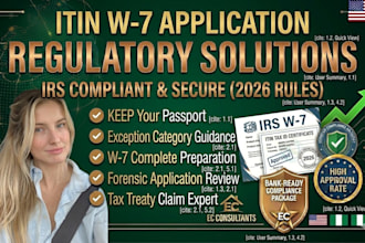 handle your itin w7 application and irs tax id compliance for non residents