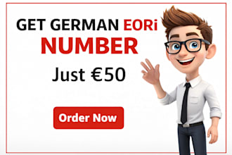 register a german eori number for import, export and customs clearance