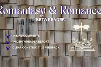 beta read your romantasy or romance novel